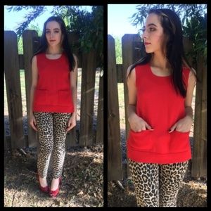 Cute! Vtg 60s sleeveless sweater by LeRoy!